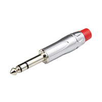 Connecteur audio jack mono TS 6,35 mm (1/4 pouce) avec coque argentée à souder pour réparation de câble de guitare/instrument