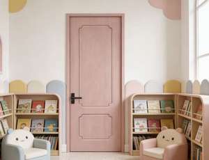 Elegante <span class=keywords><strong>Porta</strong></span> in Legno Rosa per Interni Moderni con Finitura di Alta Qualità e Design Elegante - Product Image 5