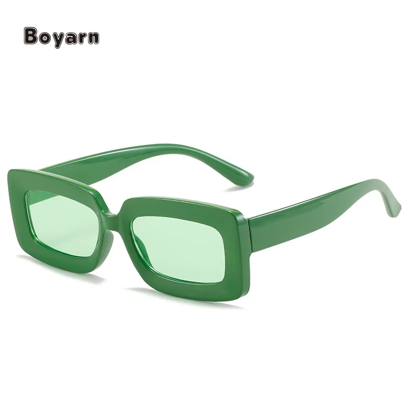 Boyarn Fashion Small Rectangle Sunglasses Women Retro Clear Candy Colors Shades UV400 Men Brand Designer Gradient Sun Glasses