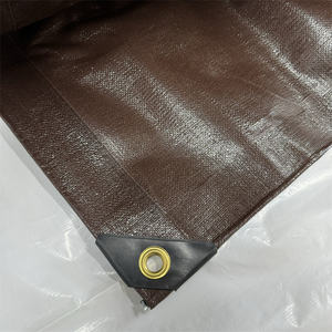 Technique tissée de style simple enduite de <span class=keywords><strong>bâche</strong></span> de PE de tissu de sac de <span class=keywords><strong>bateau</strong></span> brun imperméable pour le but de doublure - Product Image 1