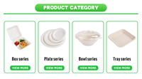 Paquet 125 unités 100% assiettes compostables à 5 compartiments jetables-Assiettes en papier kraft de 10 pouces, plateaux de canne à sucre écologiques