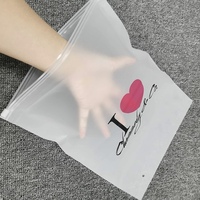 Sacs à fermeture éclair en plastique givré sur mesure de 3 mil pour vêtement Sac de rangement en plastique transparent à fermeture éclair avec trous d'aération