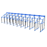 Plateforme de rangement CF Rig robuste et autoportante pour compétition multi-stations avec cible murale
