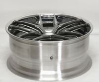 Geruida Neue Glänzende Gunmetal Polierte Fünfspeichen-Schmiedefelgen aus 6061 T6 Aluminium 12000T TÜV JWL S4-00092 18-24 Zoll Maßanfertigung