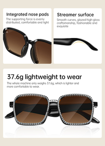 Gafas Inteligentes XG95 con Auriculares, Llamadas HD, Música, Protección Anti-luz Azul, para Exteriores, Auto, Deportes, con Diamantes - Product Image 6