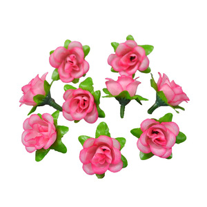 Bouquets de roses artificielles Dongchen Crafts, 3 cm, rouge vif, fleurs en soie pour décorations de mariage et travaux manuels DIY - Product Image 5