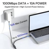 Câble Ethernet Starlink Mini 2-en-1, alimentation CC et données Gigabit, cordon de remplacement robuste et étanche pour VR et marine