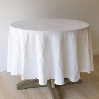 Nappes de fête lin naturel lin 100% Style uni rond carré rectangulaire nappe de mariage nappe