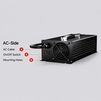 Chargeur AC-DC à charge rapide 14,6V 70A 80A pour batterie lithium LiFePO4 12V 140Ah 300Ah 460Ah 560Ah 600Ah avec protection multiple et ventilateur