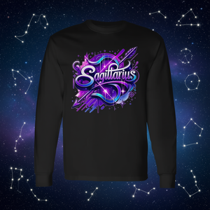 T-shirt à manches longues avec signe du zodiaque Sagittaire, cadeau d'anniversaire d'astrologie - Product Image 3