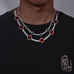 Mode Klee Moissan ite Tennis Kette Armband 925 Sterling Silber 5mm Moissan ite Halskette Pass Diamant Test für Männer Frauen - Product Image 2