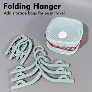 Cintre pliable de voyage portable avec sac de rangement pour les voyages d'affaires, les dortoirs étudiants et l'usage domestique - Product Image 3