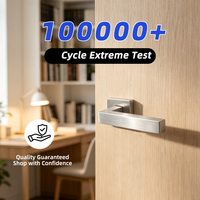 Poignée de porte carrée minimaliste ZEJING en acier inoxydable 304, poignée de porte en bois