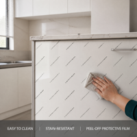 Panneau MDF blanc avec film PET-G, résistant à l'humidité, noyau vert, panneau de fibres imperméable pour armoire de salle de bain