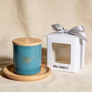 Low MOQ Custom Soy Wax Vegan Home Fragrance <strong>Candles</strong> Wood Lid Personalized Scent Options Wholesale OEM Christmas Wedding - Product Image 3