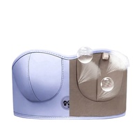 Elektrisches Brustmassagegerät für Frauen zur Heimanwendung Kabellos mit Wärme und Vibration PU+Baumwolle & Leinen Material 1200mAh Akku 20-40dB Leise