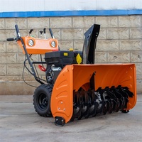 Livraison gratuite Motoculteur Mini souffleur Déneigeuse autoportée à essence à double roues pour la neige à vendre