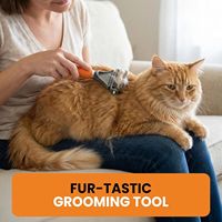 Peigne démêlant double face 2-en-1 Elecpet pour chiens et chats – Outil de toilettage respectueux des animaux pour la perte de poils et l'élimination des nids sous le pelage