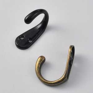 Alloy Metal Wall Mount Hooks Single Hook Zinc Alloy Antique Bronze Black 0 1kg Load Capacity <b>Wardrobe</b> <b>Hardware</b> - Product Image 1