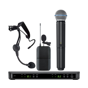 Microphone sans Fil Professionnel UHF BLX288 <span class=keywords><strong>BETA58</strong></span> 58A, Kit Dynamique Double Canal à Main pour Karaoké et Performance Scénique - Product Image 6
