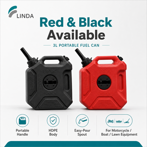 Nouvelles bidons en plastique Linda Epa Erp <span class=keywords><strong>pour</strong></span> carburant, jerrycan de 3L <span class=keywords><strong>pour</strong></span> <span class=keywords><strong>moto</strong></span>, conteneur d'essence et d'huile - Product Image 1