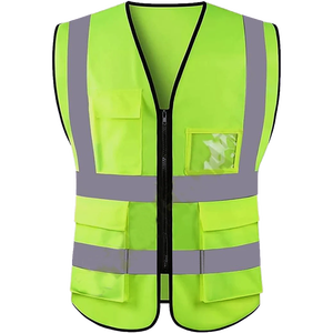 Chaleco de seguridad de alta visibilidad directo de fábrica OEM Chaleco de malla con cremallera reflectante para Construcción y Logística - Product Image 4