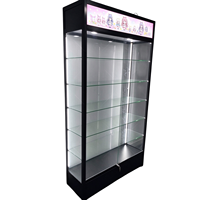 Vitrine en verre anti-poussière pour figurines, présentoir en verre avec cadre en aluminium, vitrine verrouillable pour bijoux