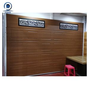 <span class=keywords><strong>Porte</strong></span> moustiquaire automatique à panneau sectionnel moderne en aluminium et <span class=keywords><strong>bois</strong></span> pour <span class=keywords><strong>2</strong></span> <span class=keywords><strong>voitures</strong></span> avec fenêtres - Product Image 6