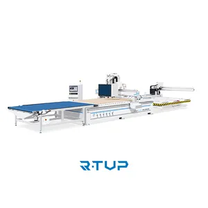 R-TUP Automatical Label Lloading Uunloading CNC Router Line CNC Cutting Machine