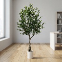 Künstlicher Olivenbaum mit Realistischem Holzstamm und Früchten, Großer Nordischer Topfbaum für Heim, Café, Hotel und Landschaftsgestaltung