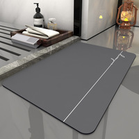Tapis de sol de douche en diatomite absorbant antidérapant à séchage rapide Tapis de salle de bain Tapis de pieds Tapis de bain en marbre de diatomée à séchage rapide