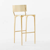 Tabouret de Bar de Luxe en Métal Doré Cadre en Acier Inoxydable Chaise de Bar Chaise Haute de Bistro pour Événement Chaises pour Événement de Mariage