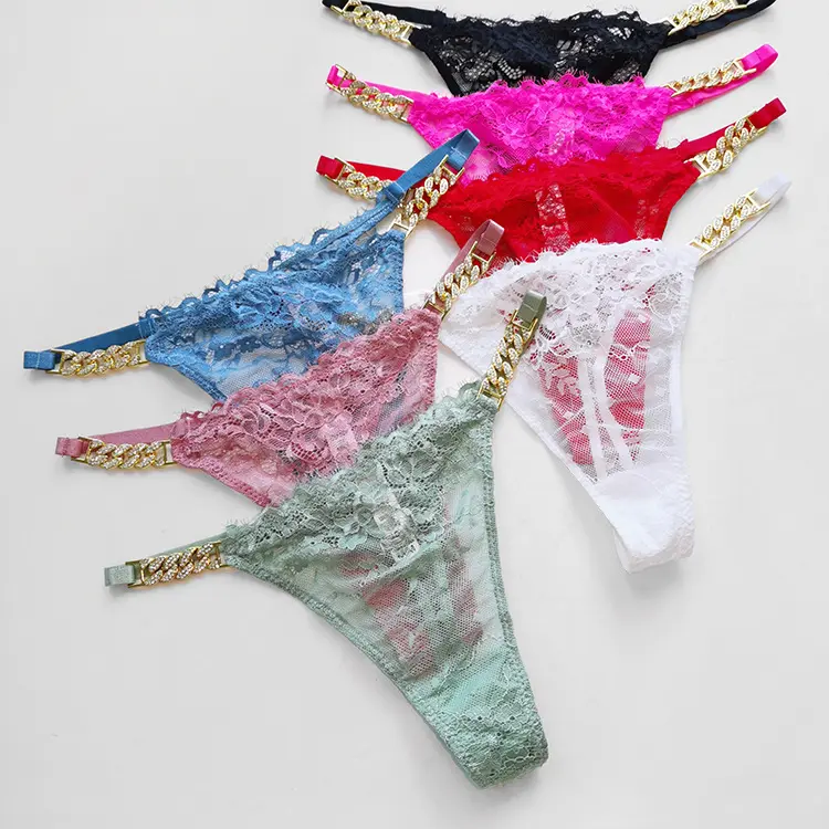 BSCI OEM Fabricante Transparente Tangas De Mujer Sexis De Encaje Lace Ver Através Calcinha Tanga