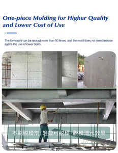 Vente d'usine réutilise 100 temps forme béton bois pvc plastique Construction mur coffrage - Product Image 6