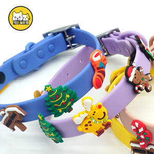 Muker mới giáng sinh mement ly khai Polyester PVC tráng vật nuôi cổ áo quyến rũ trang trí có thể điều chỉnh biểu tượng tùy chỉnh các bản vá lỗi - Product Image 6