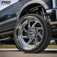 Jantes en alliage d'aluminium forgé sur mesure 22x12 24x12 24x14 26x16 8x6.5 8x170 8x180 polies pour Dodge Chevy 2500 3500 Ford F-250