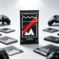 Boîtes mystères personnalisées pour cartes de sport, sacs d'emballage en plastique noir mat thermoscellables pour cartes de jeu