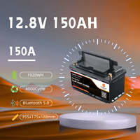 Batterie LiFePO4 SUPCELION 12,8 V 150 Ah en stock UE, protection IP65, garantie 10 ans, application smartphone Bluetooth 5.0, 4000 cycles