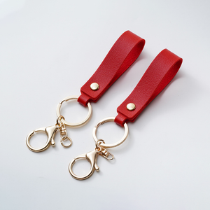 حلقة مفاتيح شديدة التحمل مع مشبك حلقة حزام حامل مفاتيح معدني وعلامات سلسلة مفاتيح جلدية فارغة طقم حلقة مفاتيح ذهبية - Product Image 4