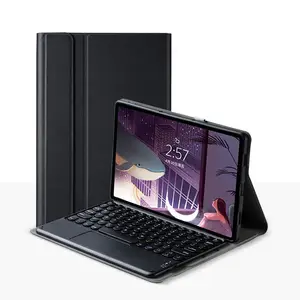 Touchpad Casing Papan Ketik Rusia Spanyol Korea, untuk Lenovo Tab M10 FHD Plus 10.3 Inci TB-X606F X606X Tablet Case Trackpad Keyboard
