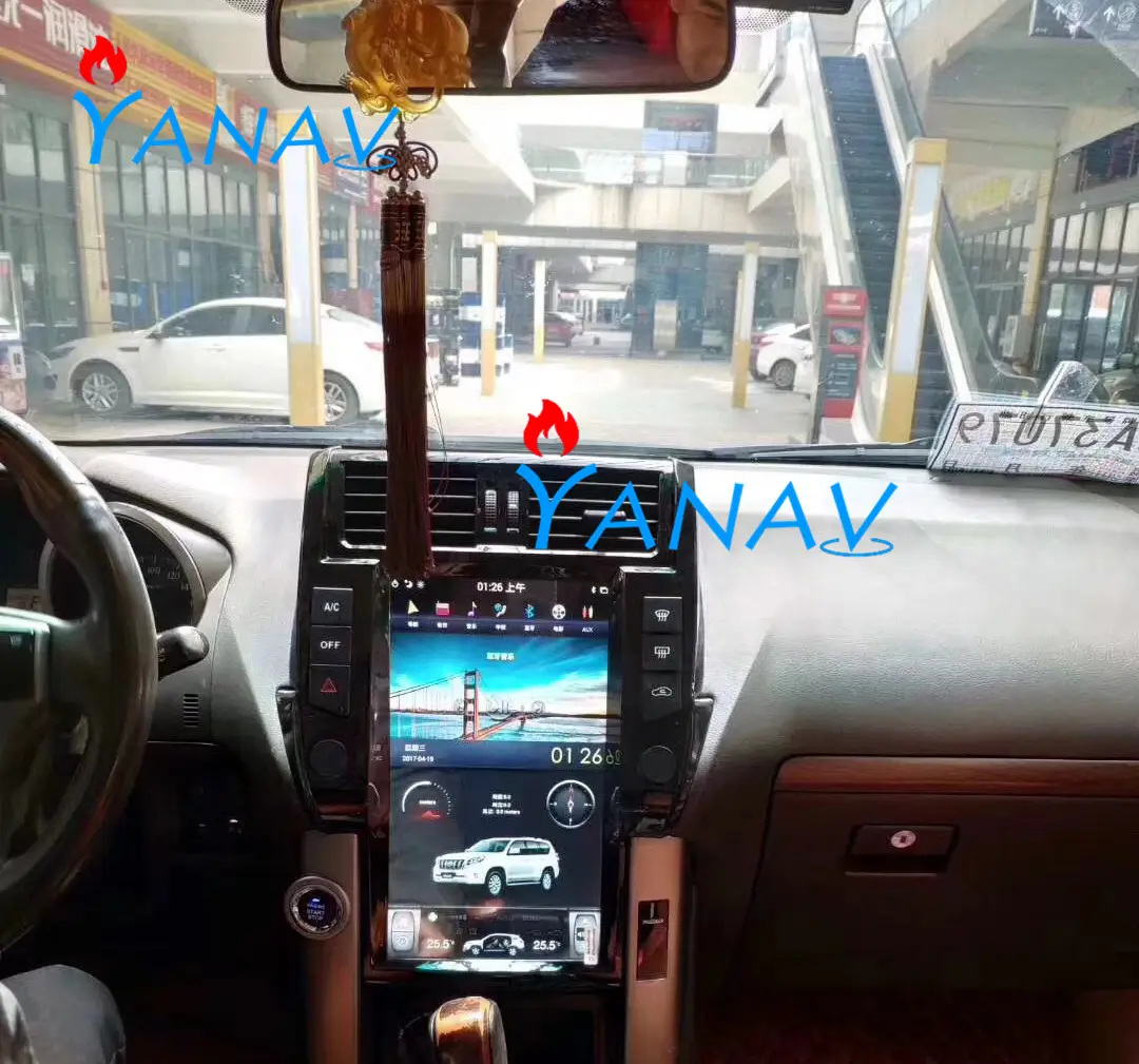 GPS 네비게이션 DVD 플레이어-Prado 10-13 수직 테슬라 스타일 차량용 멀티미디어 유닛-도요타 랜드 크루저