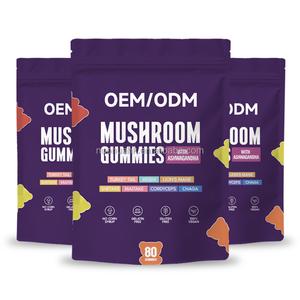 Mushroom Gummy Candy Assorted Flavors Strawberry Orange Lemon Soft Chewy <b>Sweets</b> For Adults - Product Image 1