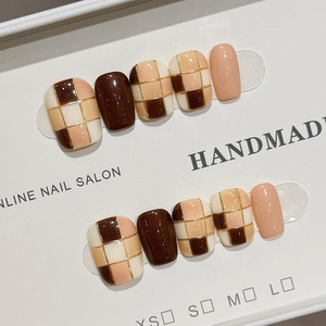 Uñas postizas de alta gama para boda, efecto ojo de gato blanco leche, oro, diamante, rosa, cuadradas medianas, con incrustaciones metálicas, para usar en las manos. - Product Image 2