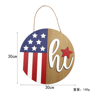 Wholesale New Wooden <b>Hanging</b> Garland Red White and Blue Letters Door <b>Hanging</b> Welcome <b>House</b> <b>Sign</b> Independence Day USA - Product Image 5