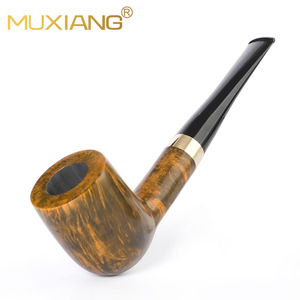 Muxiang Briarwood Smoking Pipe Straight Type 3mm Filter Core Men's Tobacco Pipe Gift - Product Image 2