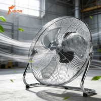 Ventilateur de sol industriel à grande vitesse avec pales métalliques, design industriel, refroidissement électrique, 23, 30, 40, 45 pouces, pour usage domestique et industriel