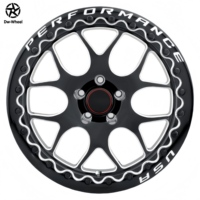 Jantes Beadlock forgées en alliage d'aluminium DW 18 19 20 pouces 5x114.3 2 pièces pour Nissan Skyline GTR R35, finition usinée noire