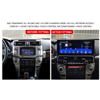 KZS Lecteur Multimédia Android 15 de 12,3 Pouces avec Carplay et Navigation GPS, Autoradio pour Toyota 4Runner 2007-2023