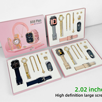 Nouvelle Arrivée 2025 Montre Connectée A58 Plus pour Femmes, Ensemble de Suivi d'Activité 8-en-1 avec Système d'Exploitation Android, Cadeau de Noël/Anniversaire