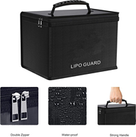 Estuche organizador de batería de litio con cremallera de gran capacidad, personalizado, negro, a prueba de explosiones e ignífugo, bolsas y estuches para usos especiales
